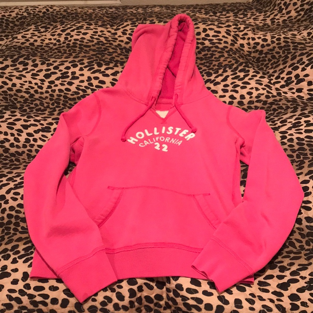 Pink old school Hollister hoody